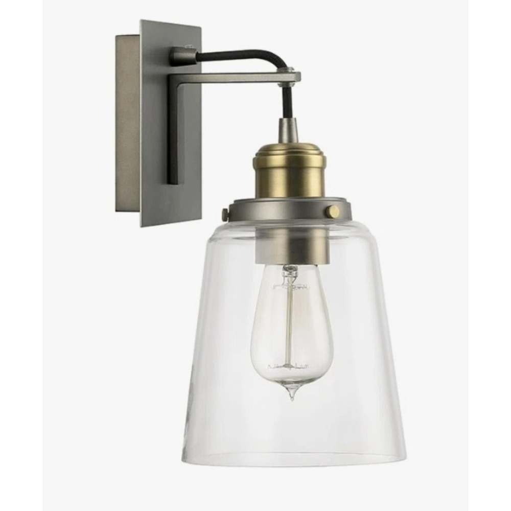 Capital Lighting 3711GA-135 Signature Wall Sconce Graphite Aged Brass Open Box